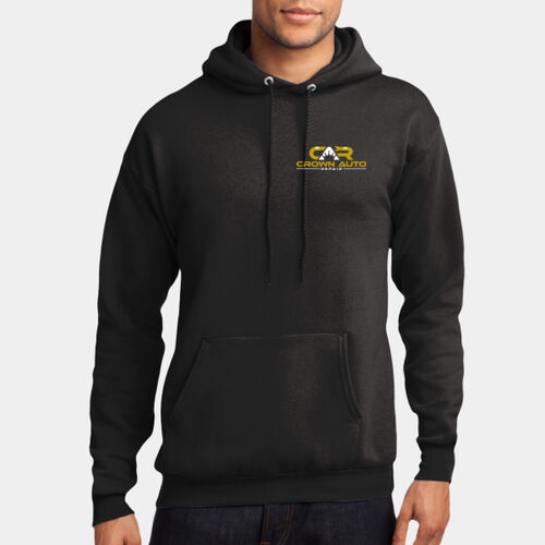 Crown Auto Repair Jet Black Core Fleece Pullover Hooded Sweatshirt Thumbnail