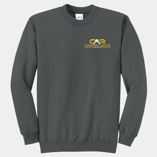 Crown Auto Repair Graphite Core Fleece Crewneck Sweatshirt Thumbnail