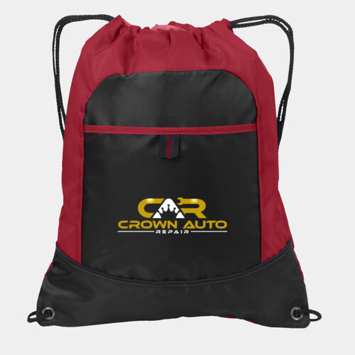 Crown Auto Repairs Black/Red Pocket Cinch Pack Thumbnail
